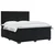 vidaXL Postelja boxspring z vzmetnico Črna 200 x 200 cm Žamet