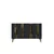 Hanah Home komoda Mia 120, 120 cm, antracit / zlatna