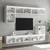TV ormarić s LED svjetlima bijeli 80x30x30 cm