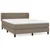 vidaXL Box spring postelja z vzmetnico taupe 140x200 cm blago