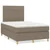 Vidaxl Box spring postelja z vzmetnico LED taupe 120x190 cm blago