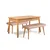 Hanah Home Set Trpezarijski sto i 2 klupe Santiago 0900, Bež
