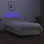 vidaXL Box spring postelja z vzmetnico LED krem 90x200 cm blago