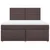 Vidaxl Box spring postelja z vzmetnico temno rjava 180x200 cm blago