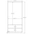 HANAH HOME Ormar u braon boji Rb 167