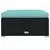 Vrtni tabure s jastukom crni 70 x 70 x 30 cm od poliratana