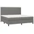 Vidaxl Box spring postelja z vzmetnico temno siva 200x200 cm blago