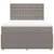 Vidaxl Box spring postelja z vzmetnico taupe 160x200 cm blago