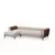 Atelier del Sofa Ugaona garnitura Aren 145x43x206cm Bež-Cimet