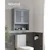Songmics Stenski omarica 60x20x70 cm bela