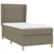 shumee Box spring postelja z vzmetnico taupe 100x200 cm blago