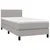 Vidaxl Box spring postelja z vzmetnico LED sv. siva 100x200 cm blago