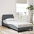 Vidaxl Posteljni okvir Dover temno siv 90x190 cm žamet