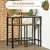 Homestar Set barske mize 3-delni miza 89x45x87 cm stoli 39x45x95 cm rjava