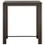 Vidaxl Vrtna barska miza rjava 100x60,5x110,5 cm poli ratan