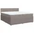 Vidaxl Box spring postelja z vzmetnico taupe 200x200 cm blago