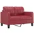 4-dijelni set sofa s jastucima crvena boja vina od umjetne kože