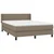 Vidaxl Box spring postelja z vzmetnico taupe 140x190 cm blago