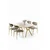 Hanah Home Trpezarijski set, 5 komada, Bež