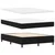 vidaXL vidaXL Box Spring Postelja z Blazino - Črna, 140x190 cm, Tkano, (22052161)