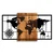Wallity Zidna dekoracija World Map 1-L, 70x121 cm, Crna