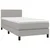 vidaXL Box spring postelja z vzmetnico svetlo siva 90x200 cm blago