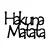 Wallity Zidna dekoracija Hakuna Matata 8, 69x1.5x47 cm, 1.2 mm, Crna
