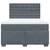 Vidaxl Box spring postelja z vzmetnico temno siva 140x200 cm žamet