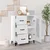 vidaXL Komoda bela 69,5x34x90 cm konstruiran les