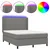 Krevet box spring s madracem LED tamnosivi 140x190cm od tkanine