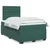 Vidaxl Box spring postelja z vzmetnico temno zelena 120x200 cm žamet