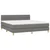Vidaxl Box spring postelja z vzmetnico temno siva 180x200 cm blago
