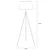 Opviq Tripod 4052 Podna lampa, Bela