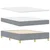 Vidaxl LED Box Spring Postelja Svetlo siva 160 x 200 cm blago