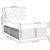 Vidaxl Box spring postelja z vzmetnico roza 140x200 cm žamet