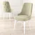 Hanah Home Set 6 trpezarijskih stolica Pare Krem-Beli