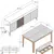 Hanah Home Set trpezarijski sto i komoda Milan 527, 2 komada, Beli