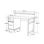 Hanah home Radni sto 120x99,8x54cm Beli