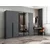 Hanah Home ormar sa reflektujućim staklom Nisa 20595, 225 cm, antracit