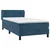 Vidaxl Box spring postelja z vzmetnico temno modra 100x200 cm žamet