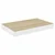 Plutajuće zidne police 2 kom hrast i bijele 50x23x3,8 cm MDF