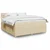 Vidaxl Box spring postelja z vzmetnico krem 200x200 cm blago