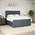 Vidaxl Box spring postelja z vzmetnico temno siva 180x200 cm žamet