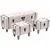 3-dijelni set klupa za pohranu 112x37x45 cm od drva i čelika
