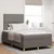 Vidaxl LED Box Spring Postelja z vzglavjem Taupe 120 x 190 cm blago