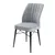 Hanah Home set trpezarijskih stolica Flex 8 kom, siva tkanina Babyface, crne drvene noge