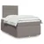 Vidaxl Box spring postelja z vzmetnico taupe 120x190 cm blago