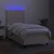 Vidaxl Box spring postelja z vzmetnico LED krem 90x200 cm blago