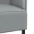 Sofa s visokim naslonom 101cm Svjetlosiva tkanina