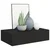 Zidne police s ladicom 2 kom crne 40 x 23,5 x 10 cm MDF